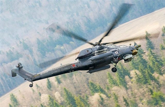 俄国版阿帕奇重型武装直升机:2017莫斯科航展的米28h